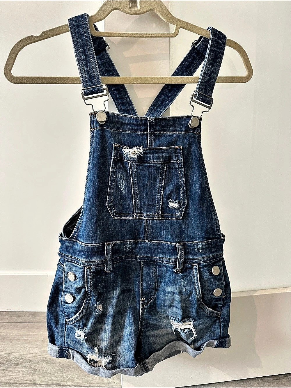 BLANKNYC Denim Short Overalls in Blue size 24